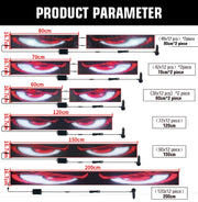 Dynamic Truck Car Devil Eye LED Pixel Panel Light APP Control Soft Foldable Lighting Scrolling for Board Windshield 12V 24V
