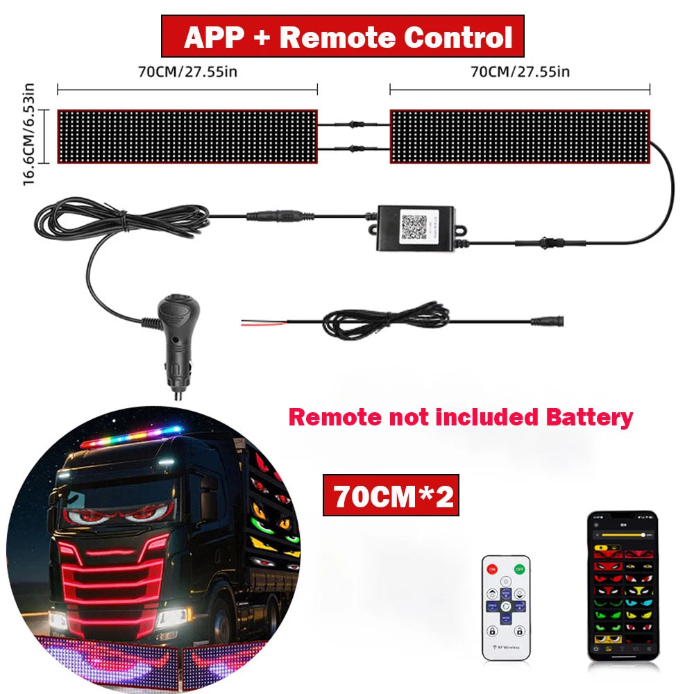 Car Pixel Eyes Display Light