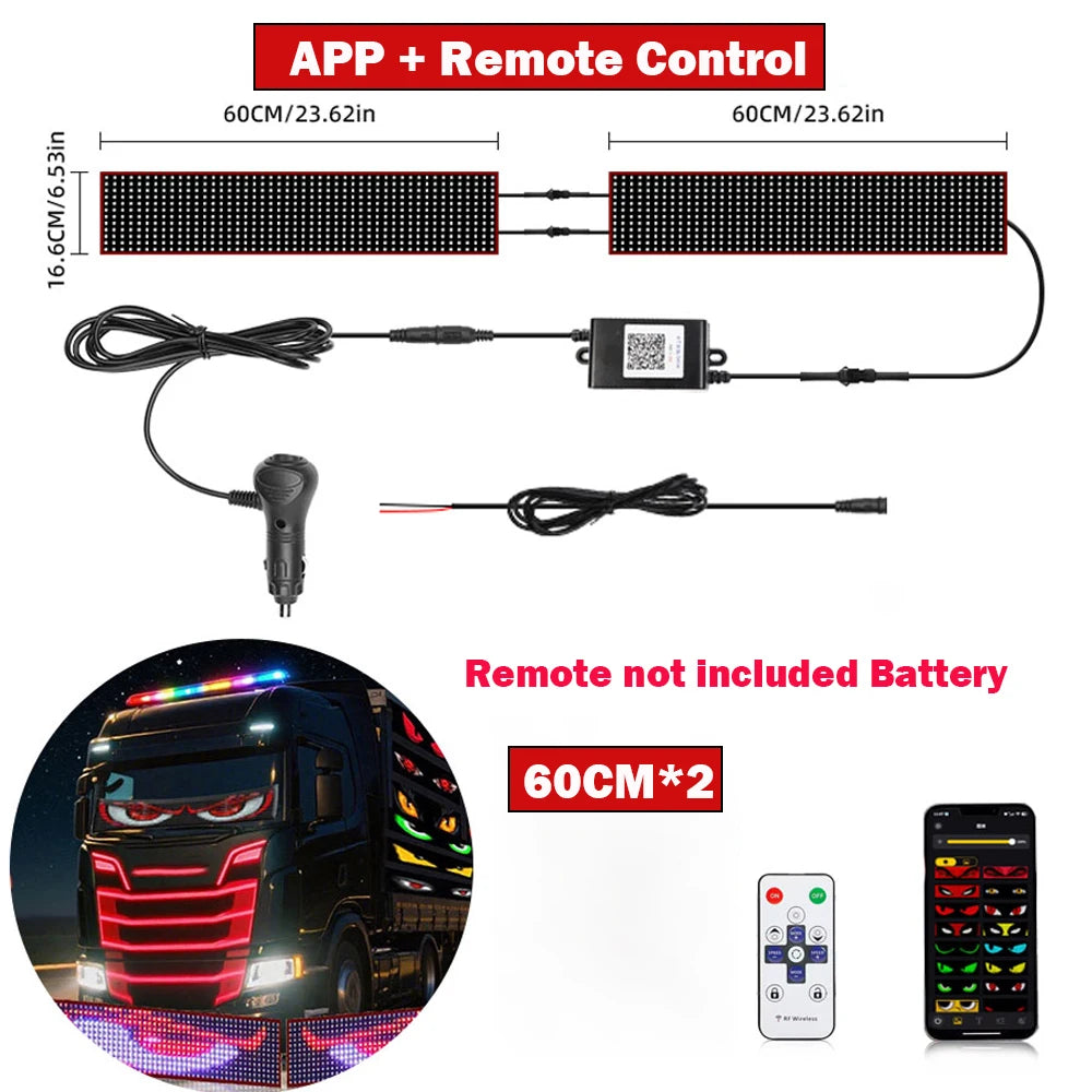 Car Pixel Eyes Display Light