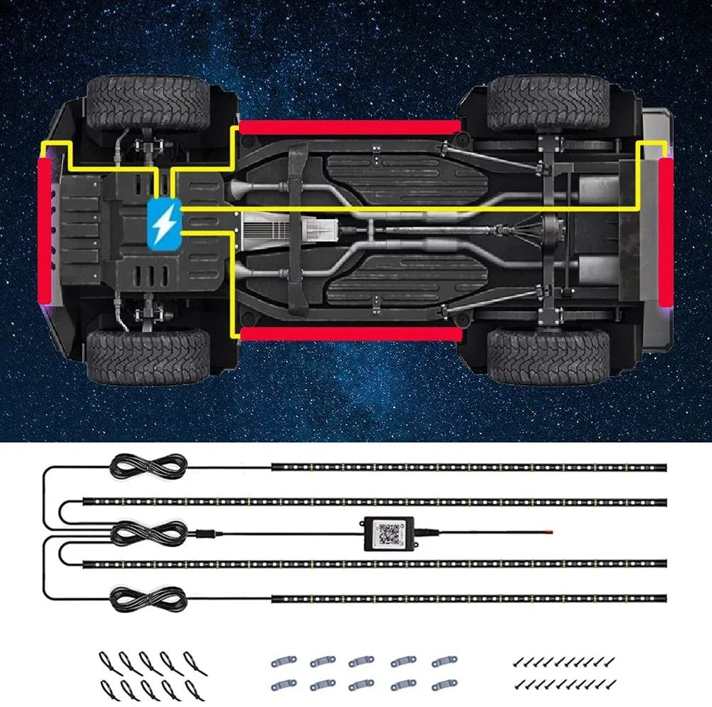 Car UnderGlow Neon Strip Kit
