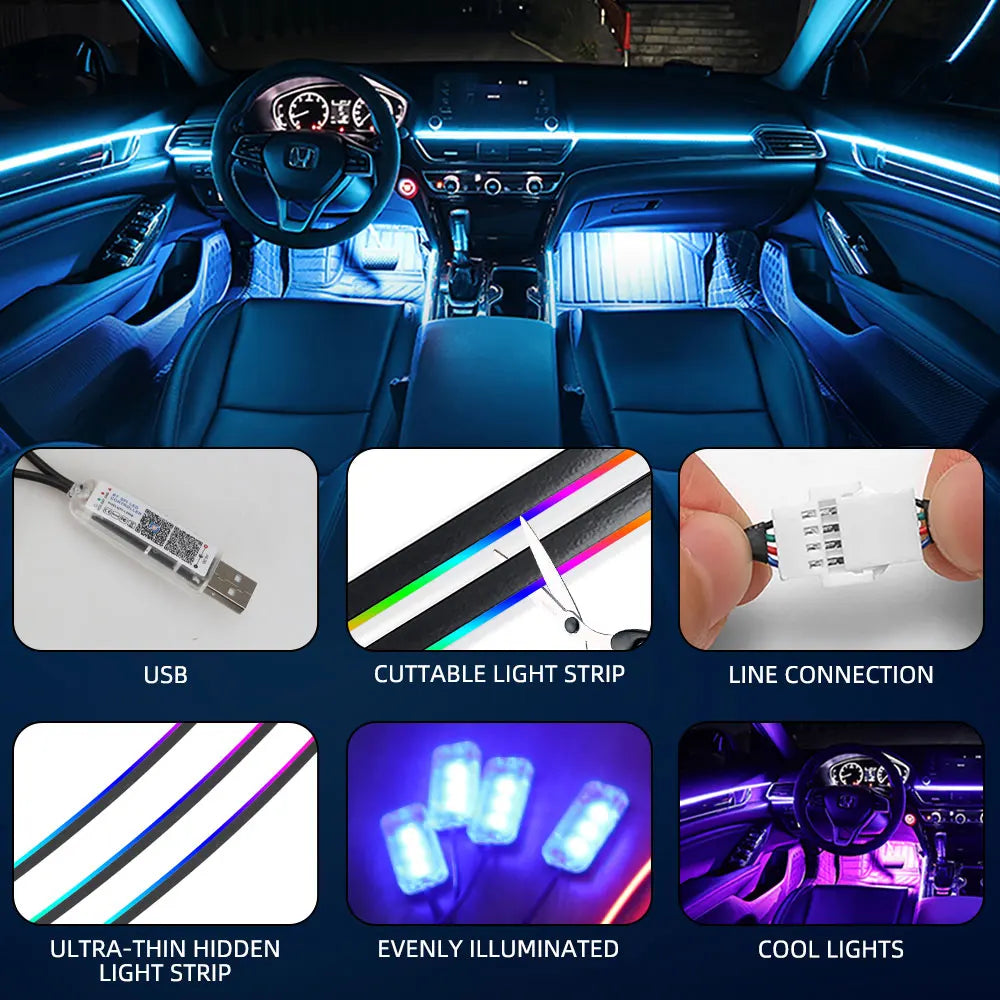 RGB Symphony Car Interior Light Kit
