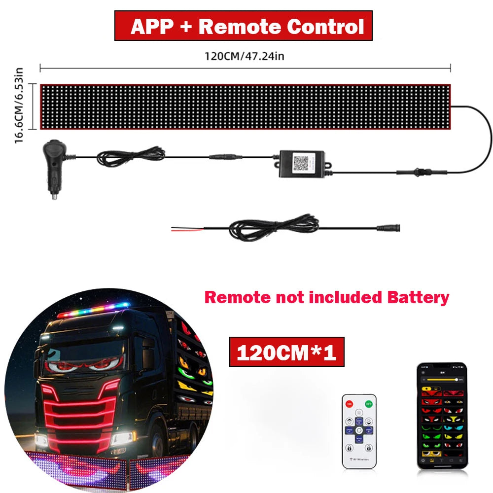 Car Pixel Eyes Display Light