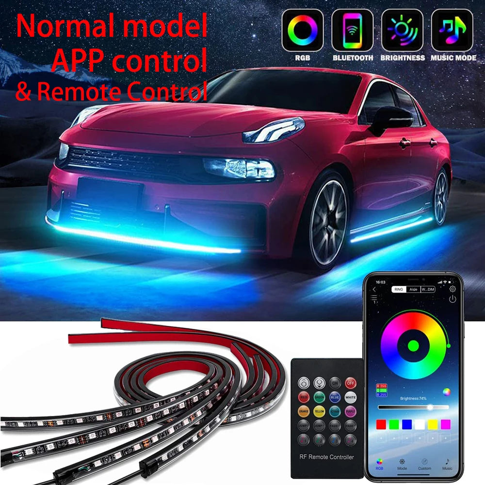 Car UnderGlow Neon Strip Kit