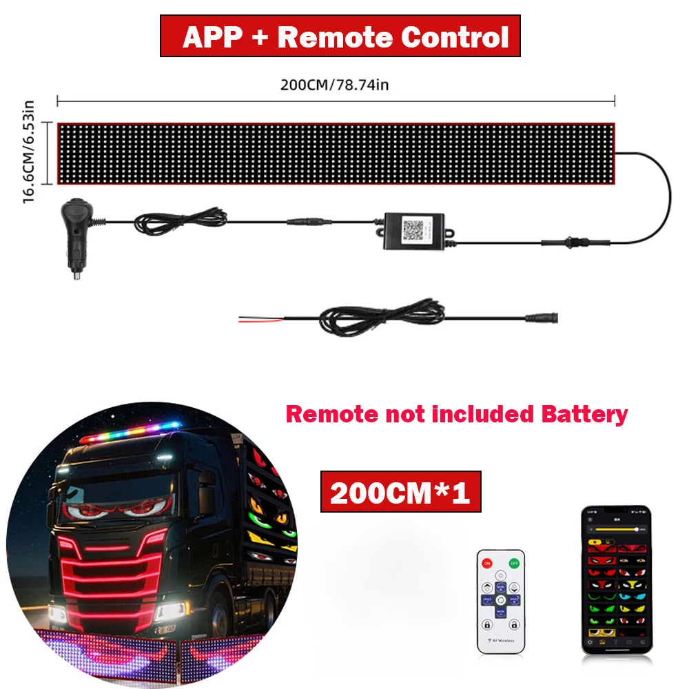 Car Pixel Eyes Display Light