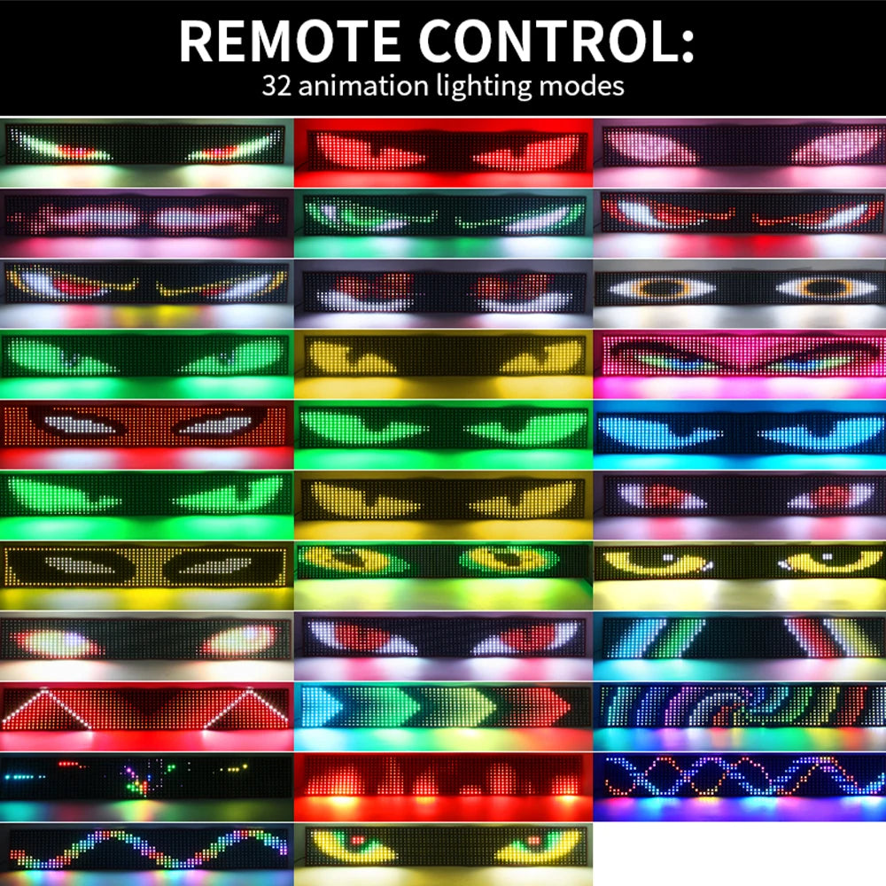 Car Pixel Eyes Display Light