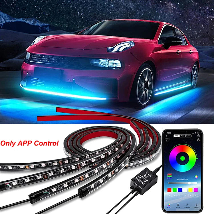 Car UnderGlow Neon Strip Kit