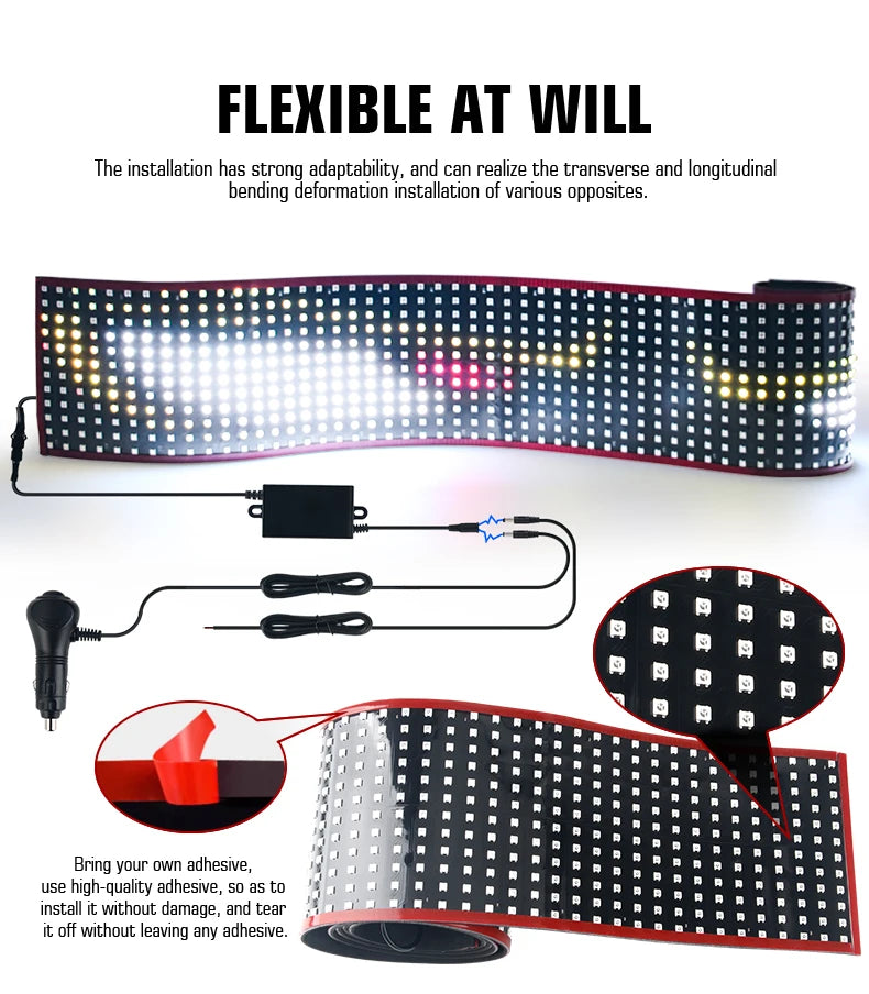Car Pixel Eyes Display Light
