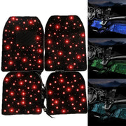 Fiber Optic Twinkle Stars Car Mats Waterproof Star Light Car LED Rugs with APP Remote Control Light Effect