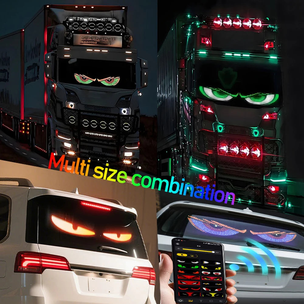 Car Pixel Eyes Display Light