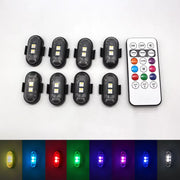 4/10X Car LED Light Multifunctional Car LED Warning Light, Rechargeable Wireless Car Light with Remote Control, Decorative Light